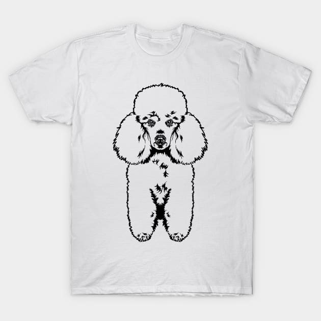 Cute Poodle Dog Sketch Dog Lover Gift For Men, Women & Kids T-Shirt by Art Like Wow Designs